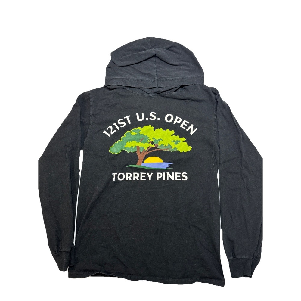 Women's Golf US Open Torrey Pines Black Hoodie, Extra Small athletic athleisure